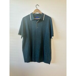 Apt.9 Mens Polo XL Teal Merino Wool Short Sleeve NWT